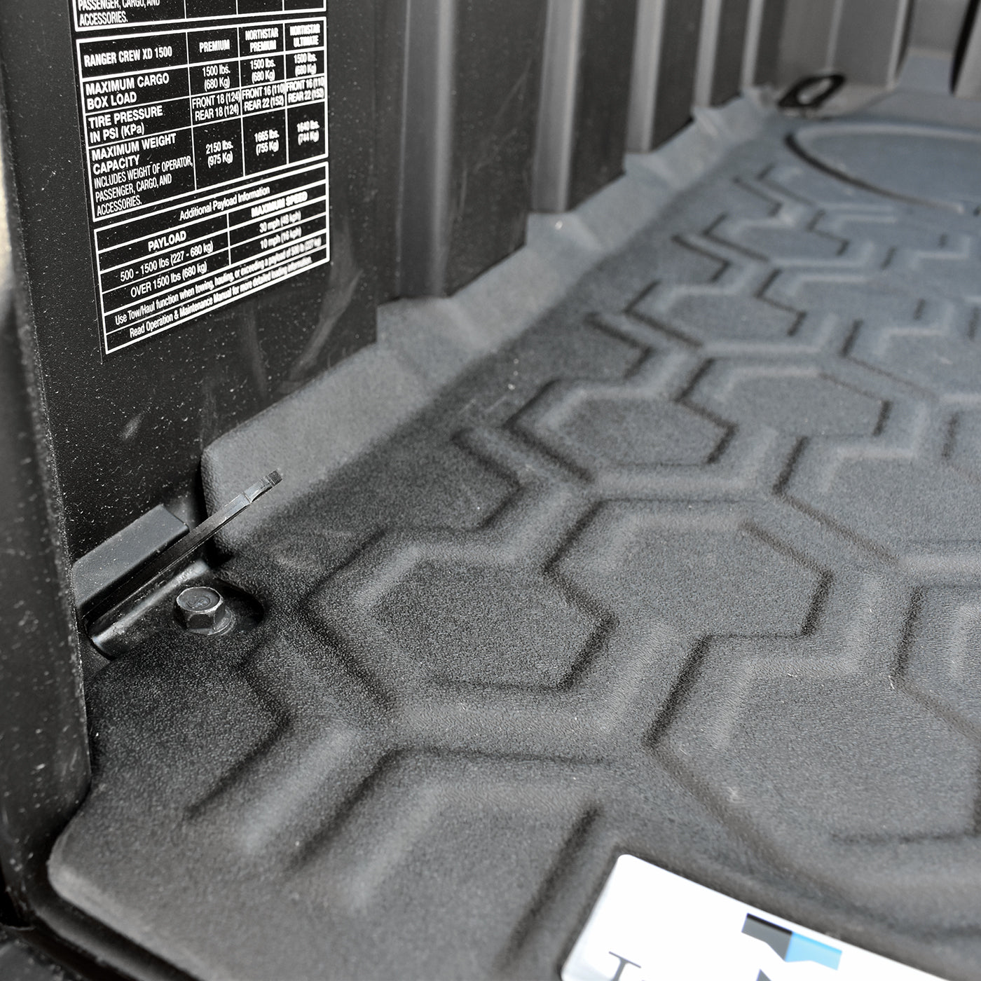 Polaris Ranger Bedliner TractorMat Installed 2