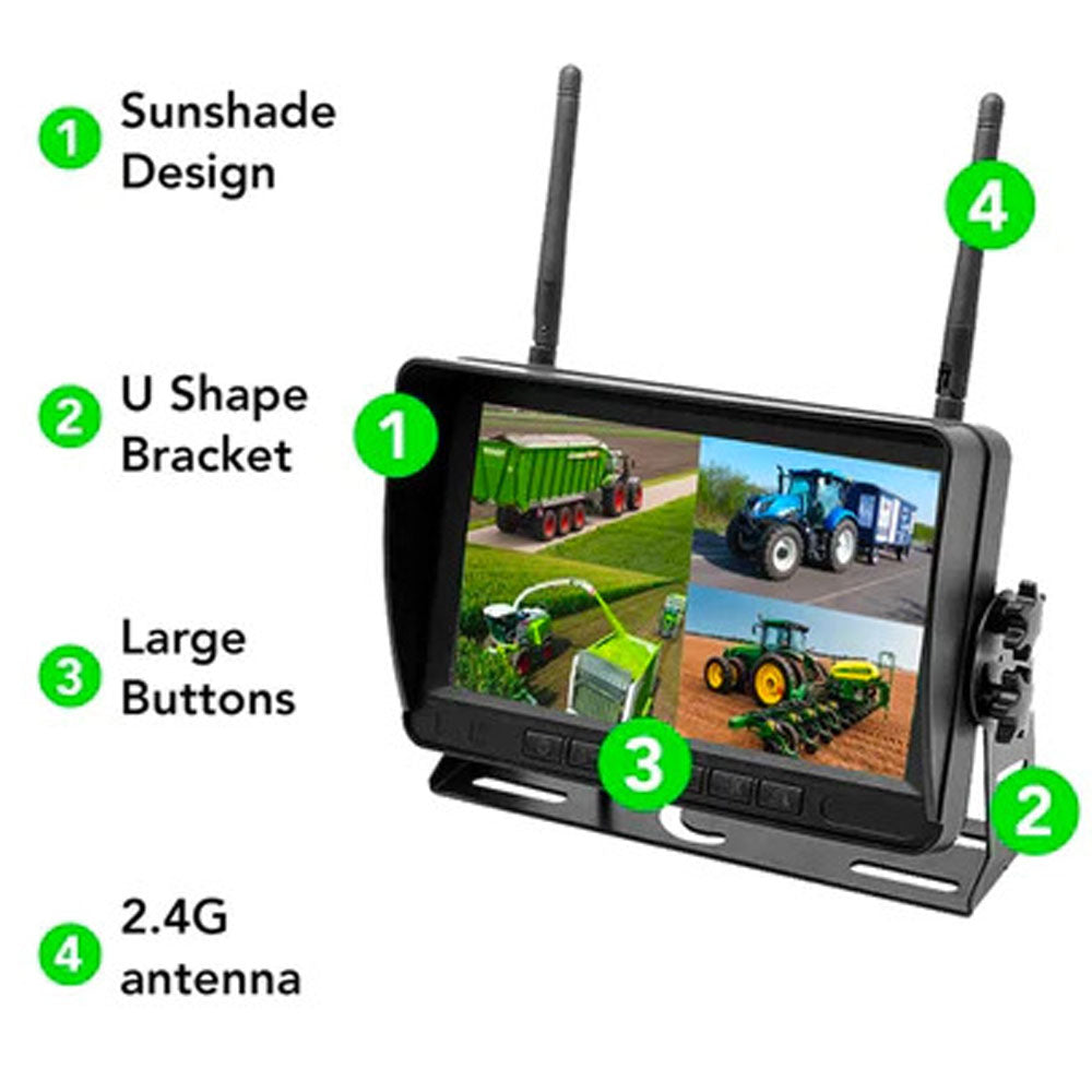 Wireless Backup Camera System With 7" LCD & 2-4 Cameras