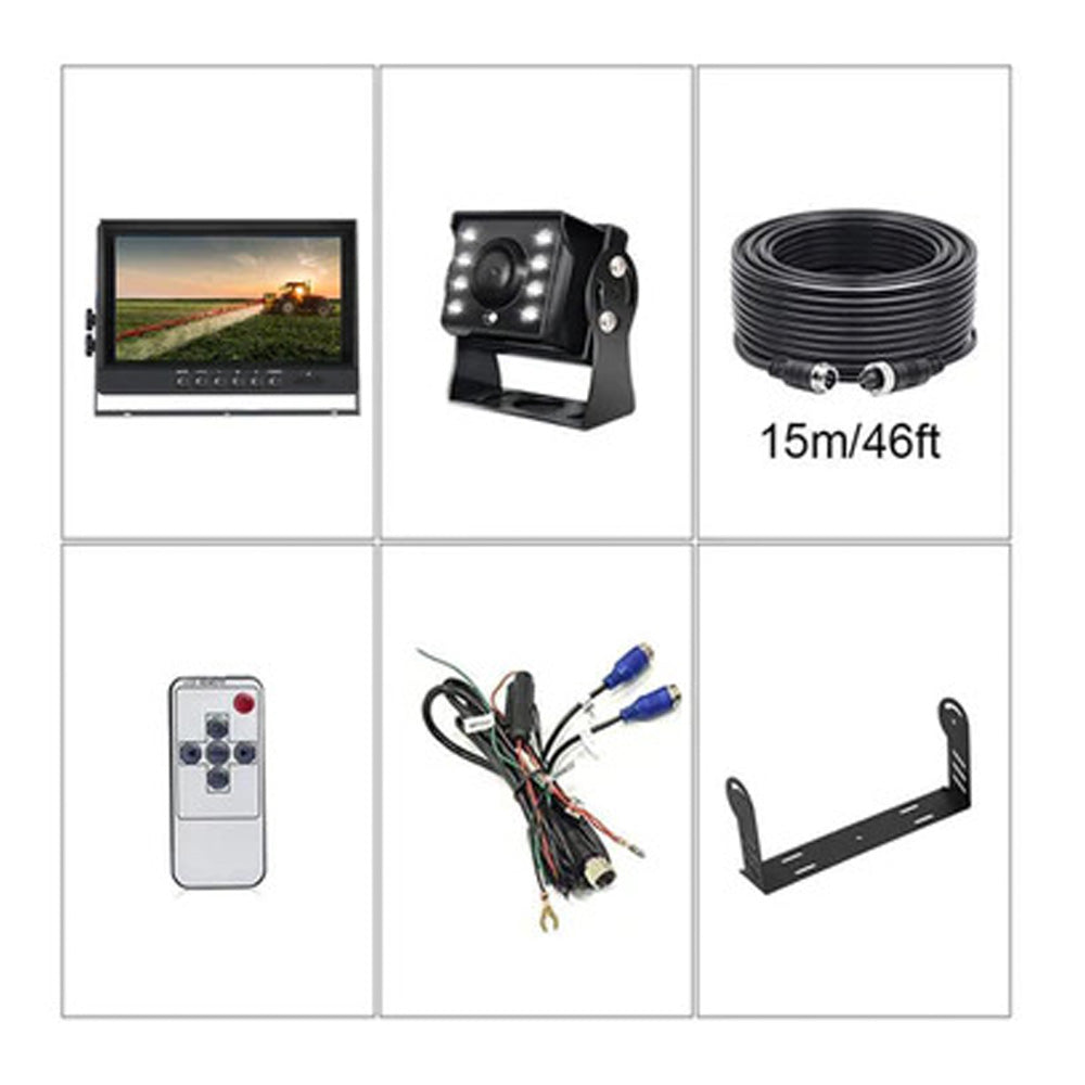 1080P Wired Backup Camera System With 9" LCD