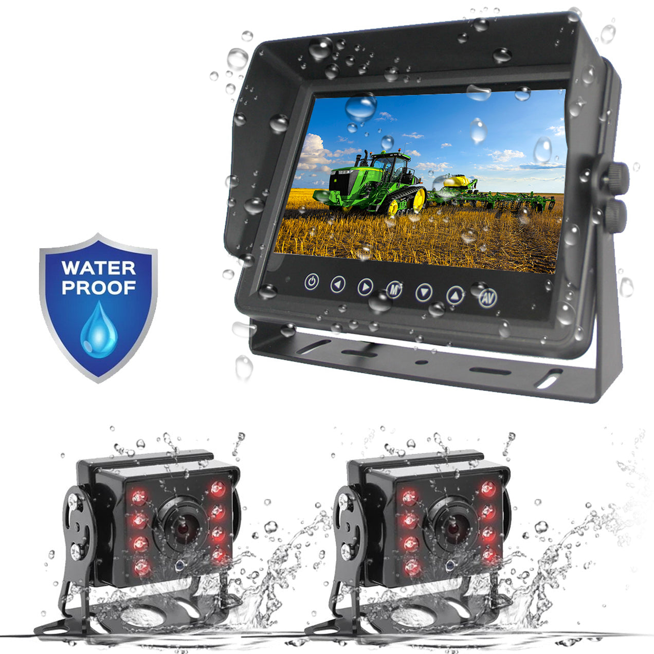 EagleEye Waterproof Wired Backup Camera System With 7" LCD