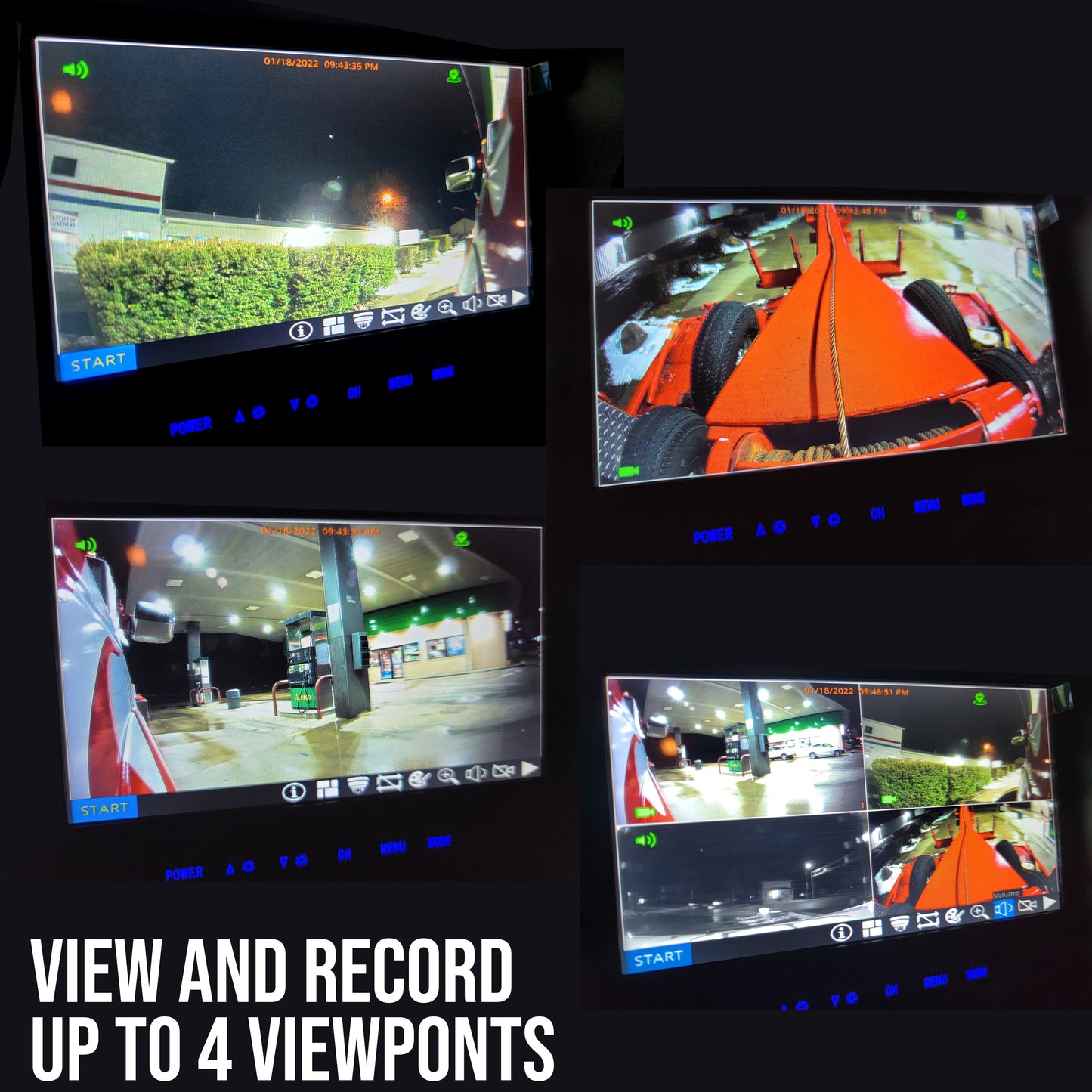 Wired DVR Camera System With 10" LCD & 2-4 Cameras