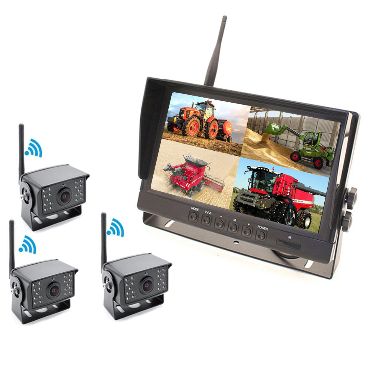 Wireless DVR Camera System With 9" LCD & 2-4 Cameras