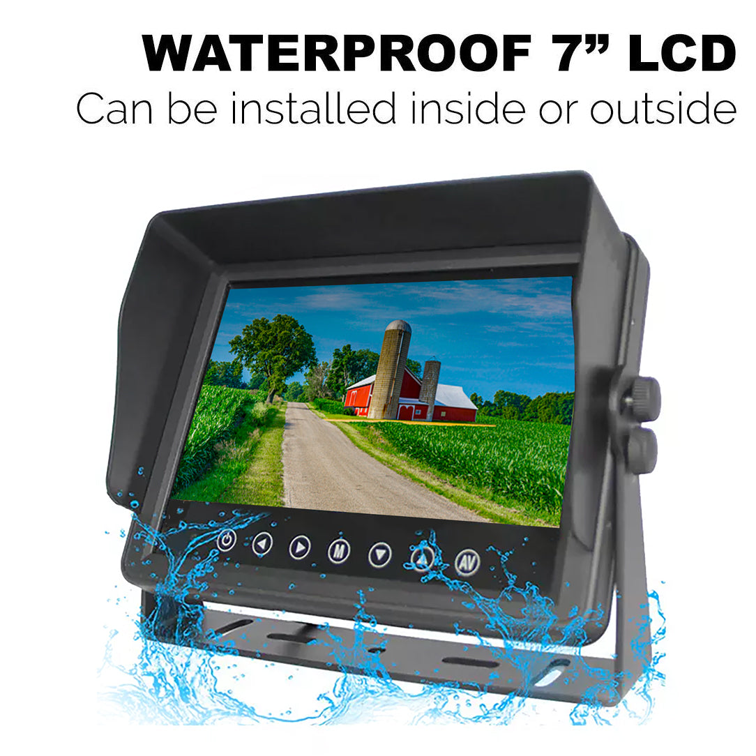 EagleEye Agri Cam Waterproof Wired Backup Cam System w/Waterproof IP67 7 LCD