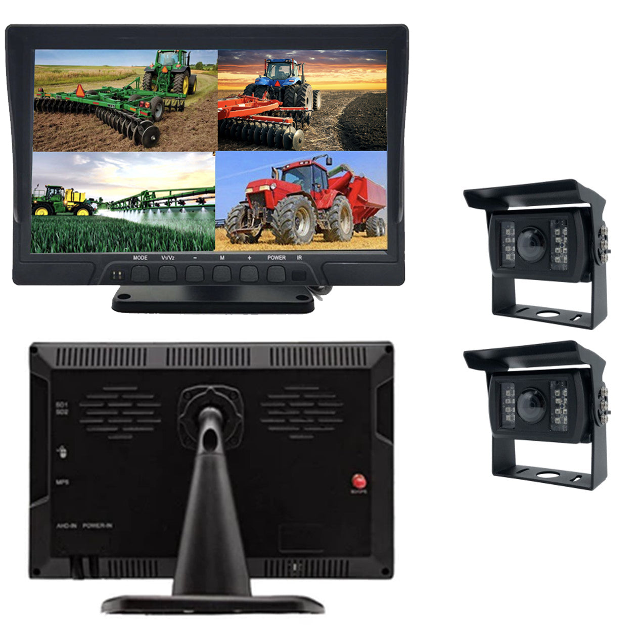 Agri-Farming WIRED DVR Camera System with 10" LCD Up to 4 Cameras