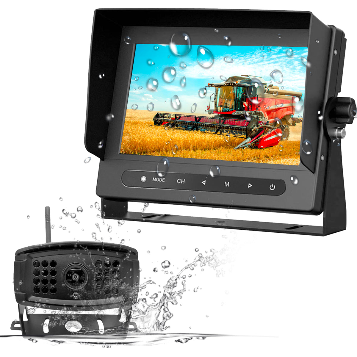 EagleEye Waterproof Wireless Backup Camera System With 7" LCD